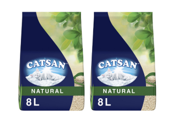 Catsan Natural Clumping Cat Litter 8L X 2